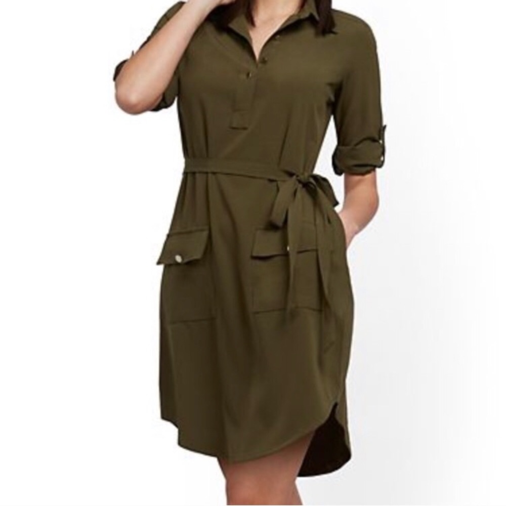 DON'T MISS THIS!!! NY & Company Olive shirt dress NWT size: small
